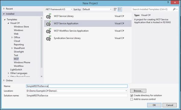  service applivation in wcf
